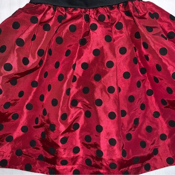 Red Holiday Christmas Party Formal Fit & Flare Polka Dot Dress Girls Size 2T - Picture 2 of 8